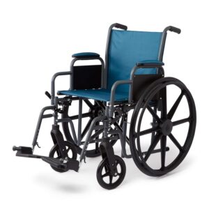 Premium TIG-Welded Wheelchair with Strong Chip-Resistant Gray Powder-Coated Frame