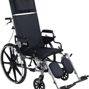 Viper Plus GT Full Reclining Wheelchair, Detachable Desk Arms, 18'' Seat Black