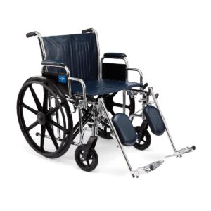 Excel Extra-Wide Wheelchair, 22" Seat, Removable Desk-Length Arms, Elevating Leg Rests